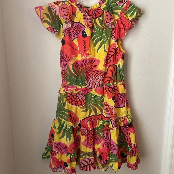 Farm Rio Yellow Fruit Dream Ruffle Mini Dress - Picture 4 of 7
